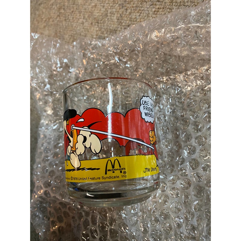 Rare VINTAGE 1978 McDonald's Garfield & Odie Collectors Glass Mug Jim Davis - Picture 3 of 3